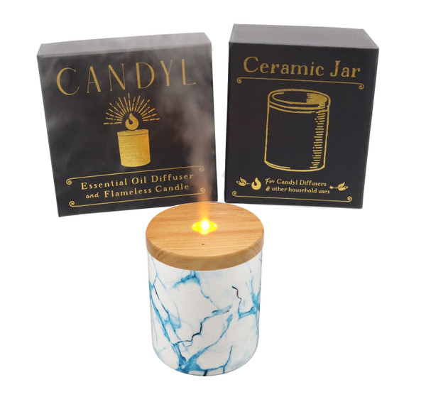 CANDYL Diffuser- Blue Marble, Light Wood