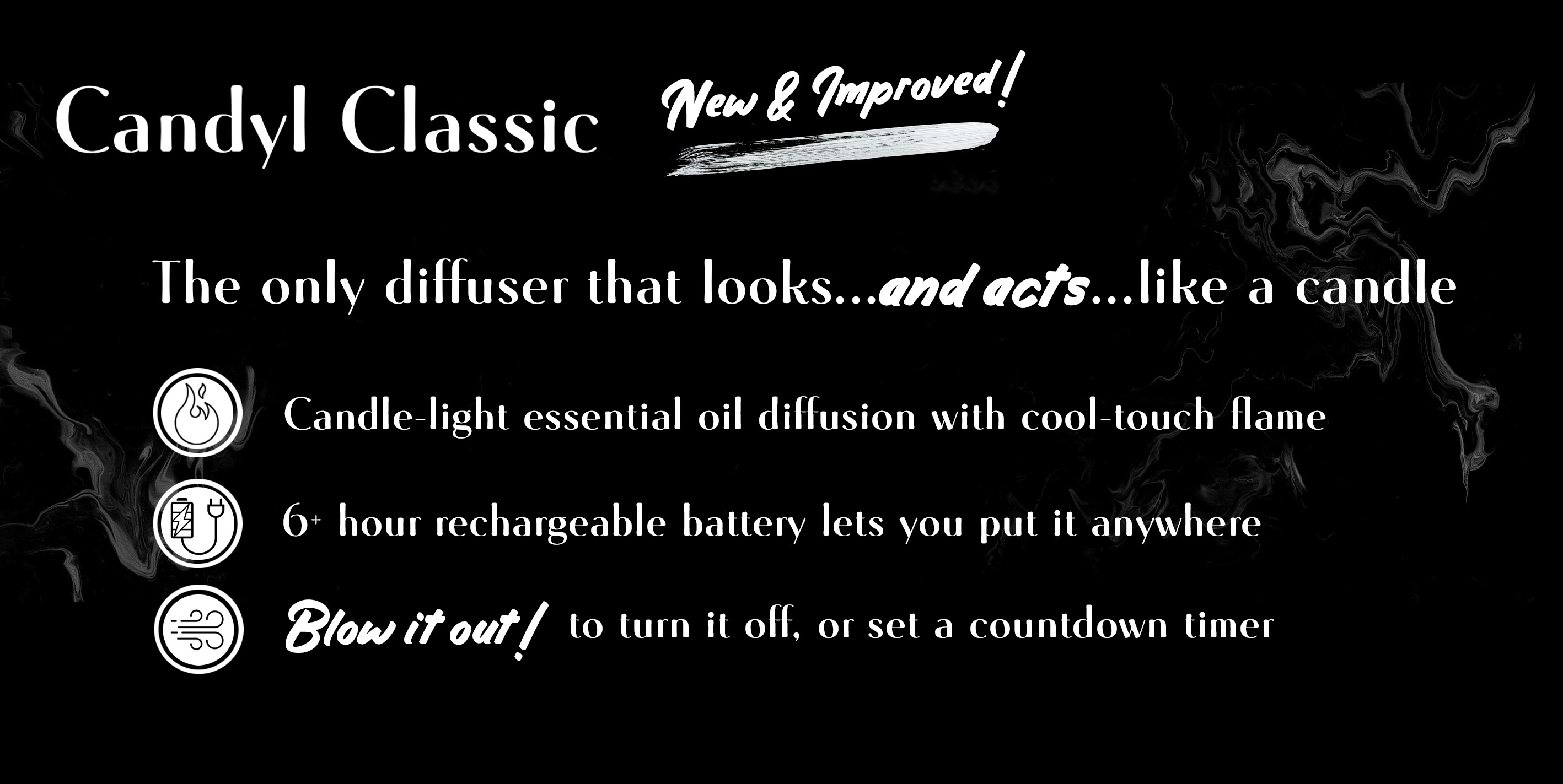 Candyl The Candle Reinvented 2-in-1 Aroma Diffuser Flameless Candle