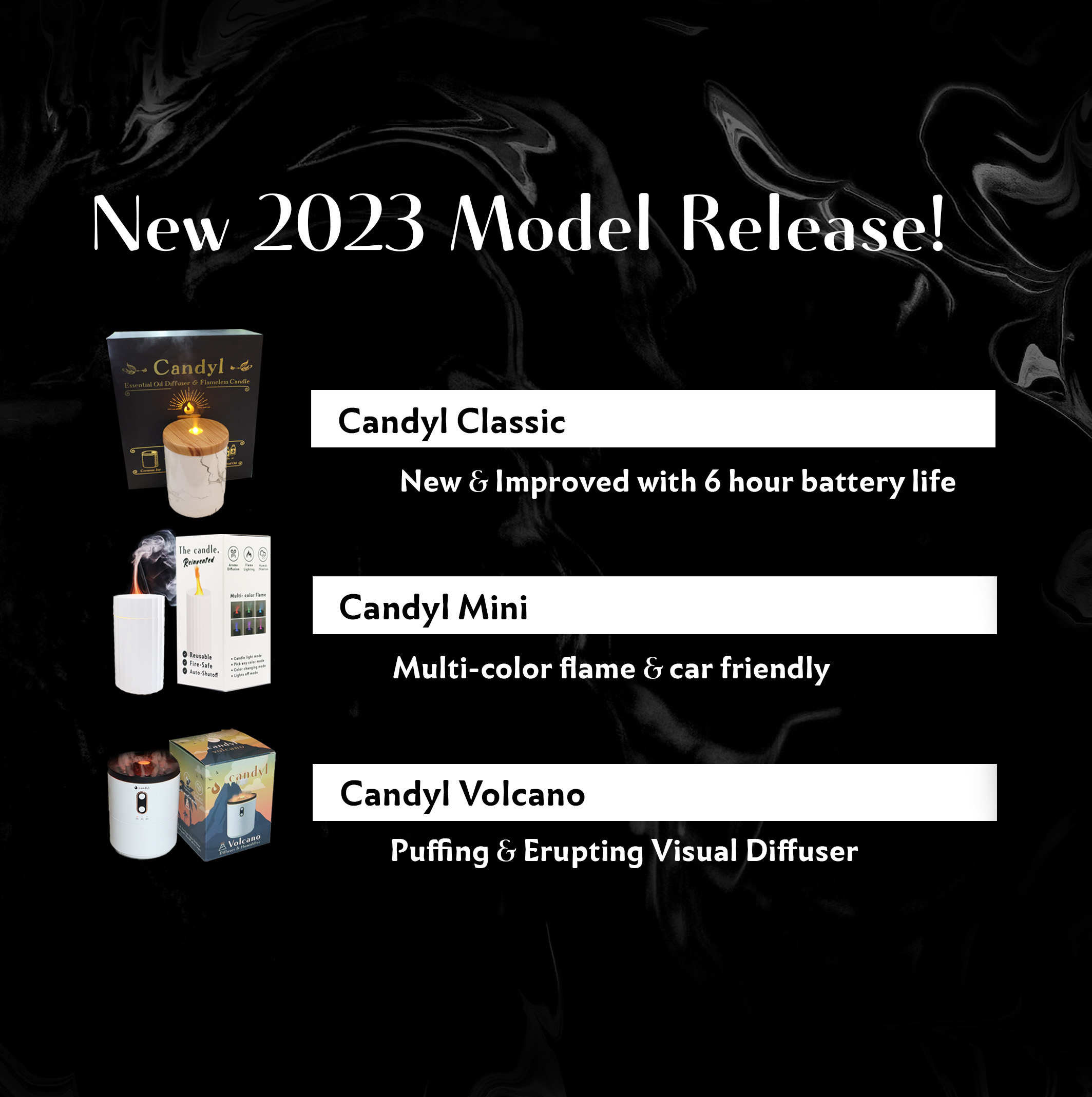Candyl The Candle Reinvented 2-in-1 Aroma Diffuser Flameless Candle