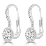 Round Diamond Halo Drop/Dangle Earrings in White Gold (MD220351) Round Diamond Halo Drop/Dangle Earrings in White Gold (MD220351)