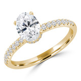 Oval Diamond Oval Halo Engagement Ring in Yellow Gold (MD220293) Oval Diamond Oval Halo Engagement Ring in Yellow Gold (MD220293)