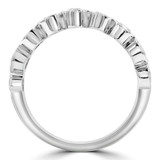 Round Diamond Vintage Bezel Semi-Eternity Anniversary Wedding Band Ring in White Gold (MD250274) Round Diamond Vintage Bezel Semi-Eternity Anniversary Wedding Band Ring in White Gold (MD250274)
