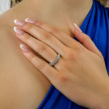 Round Diamond Vintage Bezel Semi-Eternity Anniversary Wedding Band Ring in White Gold (MD250274) Round Diamond Vintage Bezel Semi-Eternity Anniversary Wedding Band Ring in White Gold (MD250274)