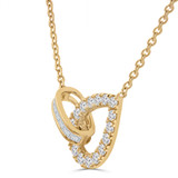Round Diamond Teardrop & Oval Link Necklace in Yellow Gold (MD250347) Round Diamond Teardrop & Oval Link Necklace in Yellow Gold (MD250347)