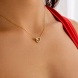 Round Diamond Teardrop & Oval Link Necklace in Yellow Gold (MD250347) Round Diamond Teardrop & Oval Link Necklace in Yellow Gold (MD250347)