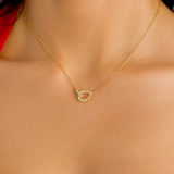 Round Diamond Teardrop & Oval Link Necklace in Yellow Gold (MD250347) Round Diamond Teardrop & Oval Link Necklace in Yellow Gold (MD250347)