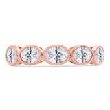 Oval Lab Created Diamond  Bezel Set Cocktail Ring in Rose Gold (MD250255) Oval Lab Created Diamond  Bezel Set Cocktail Ring in Rose Gold (MD250255)