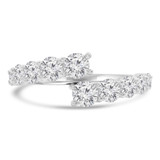Round Lab Created Diamond  Open Bypass Cocktail Ring in White Gold (MD250256) Round Lab Created Diamond  Open Bypass Cocktail Ring in White Gold (MD250256)