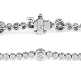 Round Diamond Bezel Set Tennis Bracelet in White Gold (MD230237) Round Diamond Bezel Set Tennis Bracelet in White Gold (MD230237)