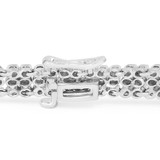 Round Diamond Three-row Tennis Bracelet in White Gold (MD210029)