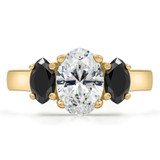 Oval Diamond Three-Stone Engagement Ring in Yellow Gold (MD200526) Oval Diamond Three-Stone Engagement Ring in Yellow Gold (MD200526)