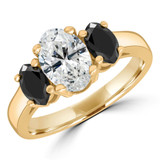 Oval Diamond Three-Stone Engagement Ring in Yellow Gold (MD200526) Oval Diamond Three-Stone Engagement Ring in Yellow Gold (MD200526)
