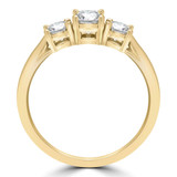 Oval Lab Created Diamond  Three-Stone Engagement Ring in Yellow Gold (MD250016)