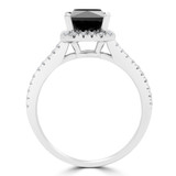 Princess Black Diamond Two-row Princess Halo Engagement Ring in White Gold (MD240245) Princess Black Diamond Two-row Princess Halo Engagement Ring in White Gold (MD240245)