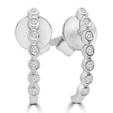 Round Diamond Bar Stud Earrings in White Gold (MD190317) Round Diamond Bar Stud Earrings in White Gold (MD190317)