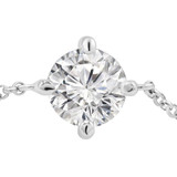 Round Lab Created Diamond  Solitaire Compass Prong Chain Bracelet in White Gold   (MD250318)