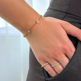 Round Lab Created Diamond  Diamonds by the Yard Chain Bracelet in Yellow Gold (MD250316) Round Lab Created Diamond  Diamonds by the Yard Chain Bracelet in Yellow Gold (MD250316)