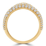 Round Lab Created Diamond  Pave Chevron Cocktail Ring in Yellow Gold (MD250265) Round Lab Created Diamond  Pave Chevron Cocktail Ring in Yellow Gold (MD250265)