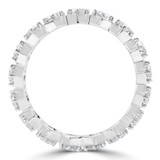 Round Lab Created Diamond  6-Prong Eternity Anniversary Wedding Band Ring in White Gold *Size 6.5 Only* (MD250247)