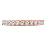 Round Lab Created Diamond 3/4 Way Shared-prong Semi-Eternity Anniversary Wedding Band Ring in Rose Gold (MD250218) Round Lab Created Diamond 3/4 Way Shared-prong Semi-Eternity Anniversary Wedding Band Ring in Rose Gold (MD250218)