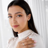 Round Diamond Halo Stud Earrings in White Gold (MD210258) Round Diamond Halo Stud Earrings in White Gold (MD210258)