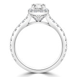 Oval Diamond Oval Halo Engagement Ring in White Gold with Accents (MD200061)