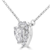 Heart Diamond Halo Heart Necklace in White Gold (MD240211) Heart Diamond Halo Heart Necklace in White Gold (MD240211)