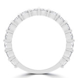 Round Diamond Shared Prong 3/4 Way Semi-Eternity Anniversary Wedding Band Ring in White Gold (MD230225)