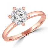 Round Diamond 6-Prong Solitaire Engagement Ring in Rose Gold (MD200520)