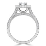 Oval Diamond Vintage Two-row Oval Halo Engagement Ring in White Gold with Accents (MD210357) Oval Diamond Vintage Two-row Oval Halo Engagement Ring in White Gold with Accents (MD210357)