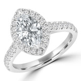 Marquise Diamond Marquise Halo Engagement Ring in White Gold (MD240203) Marquise Diamond Marquise Halo Engagement Ring in White Gold (MD240203)