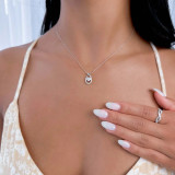 Round Diamond Teardrop Solitaire with Accents Pendant Necklace in White Gold (MD230191) Round Diamond Teardrop Solitaire with Accents Pendant Necklace in White Gold (MD230191)
