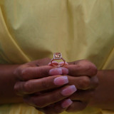 Cushion Pink Morganite & Round Diamond Cushion Halo Cocktail Engagement Ring in Rose Gold (MD190569)