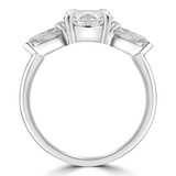 Round Lab Created Diamond Three-Stone Engagement Ring in White Gold (MD250225) Round Lab Created Diamond Three-Stone Engagement Ring in White Gold (MD250225)