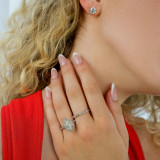 Pear Lab Created Diamond  Rollover Pear Halo Engagement Ring in White Gold with Accents (MD250278)