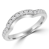 Round Diamond Semi-Eternity Wedding Band Ring in White Gold (MD190242) Round Diamond Semi-Eternity Wedding Band Ring in White Gold (MD190242)
