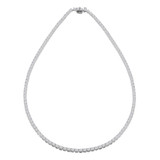 Round Lab Created Diamond  Tennis Necklace in White Gold (MD240329) Round Lab Created Diamond  Tennis Necklace in White Gold (MD240329)