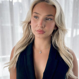 Round Diamond Clover Halo Pendant Necklace in White Gold (MD190525) Round Diamond Clover Halo Pendant Necklace in White Gold (MD190525)