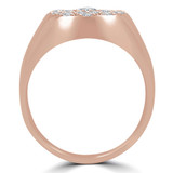 Round Diamond Pinky Finger Cocktail Ring in Rose Gold (MD220343)