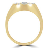Round Lab Created Diamond  Pinky Cocktail Ring in Yellow Gold (MD250014) Round Lab Created Diamond  Pinky Cocktail Ring in Yellow Gold (MD250014)