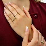 Round Diamond Three-row Split-shank Semi-Eternity Anniversary Wedding Band Ring in Yellow Gold (MD250275) Round Diamond Three-row Split-shank Semi-Eternity Anniversary Wedding Band Ring in Yellow Gold (MD250275)