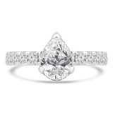 Pear Diamond Pear Halo Engagement Ring in White Gold with Accents (MD220338) Pear Diamond Pear Halo Engagement Ring in White Gold with Accents (MD220338)