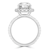 Oval Lab Created Diamond  Oval Halo Engagement Ring in White Gold with Accents (MD250200)