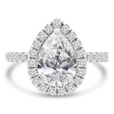 Pear Diamond Pear Halo Engagement Ring in White Gold with Accents (MD240141) Pear Diamond Pear Halo Engagement Ring in White Gold with Accents (MD240141)