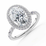 Oval Diamond Rollover Halo Engagement Ring in White Gold with Hidden Bridge & Basket Accents (MVSLG1612-W) Oval Diamond Rollover Halo Engagement Ring in White Gold with Hidden Bridge & Basket Accents (MVSLG1612-W)