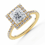 Princess Diamond Cathedral Princess Halo Engagement Ring in Yellow Gold with Accents (MVSLG1610-Y) Princess Diamond Cathedral Princess Halo Engagement Ring in Yellow Gold with Accents (MVSLG1610-Y)