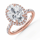 Oval Diamond Oval Halo Engagement Ring in Rose Gold Accented Basket (MVSLG1600-R) Oval Diamond Oval Halo Engagement Ring in Rose Gold Accented Basket (MVSLG1600-R)
