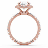 Oval Diamond Oval Halo Engagement Ring in Rose Gold Accented Basket (MVSLG1600-R) Oval Diamond Oval Halo Engagement Ring in Rose Gold Accented Basket (MVSLG1600-R)