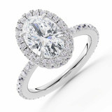 Oval Diamond Engagement Ring in White Gold (MVSLG1597-W) Oval Diamond Engagement Ring in White Gold (MVSLG1597-W)