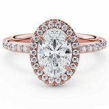 Oval Diamond Engagement Ring in Rose Gold (MVSLG1597-R) Oval Diamond Engagement Ring in Rose Gold (MVSLG1597-R)